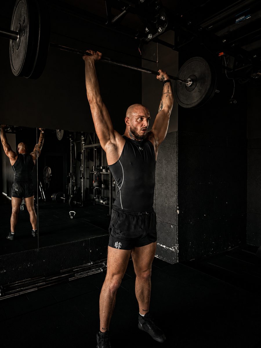 Bartłomiej Grochowski — trening na siłowni